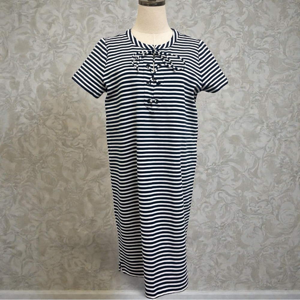***NWT***J. Crew Navy and White Striped Dress